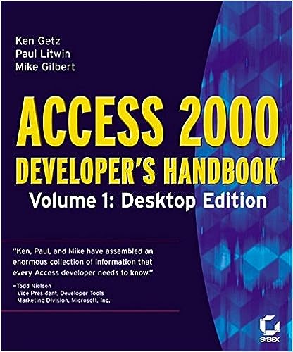 Thumbnail : Access 2000 Developer's Handbook