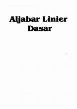 Thumbnail : Aljabar Linear Dasar